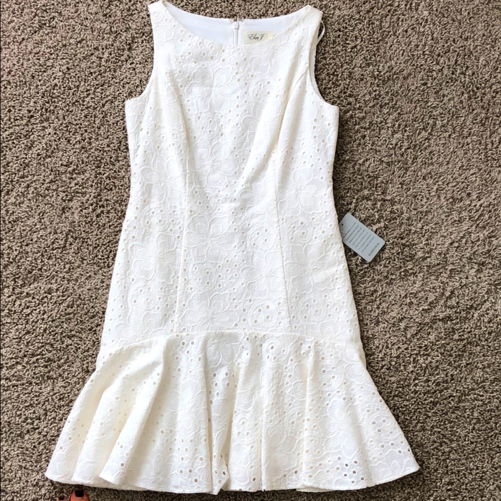 White eyelet Eliza J dress